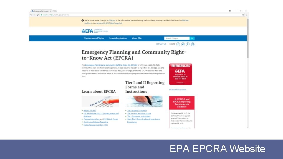 EPA EPCRA Website 