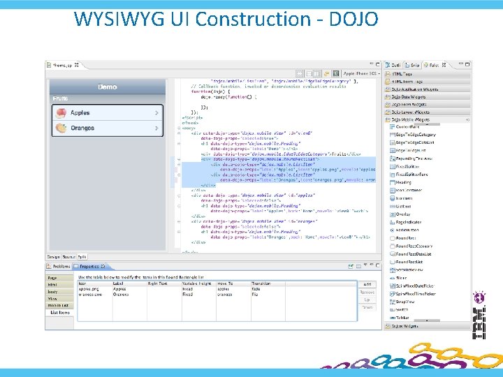WYSIWYG UI Construction - DOJO 