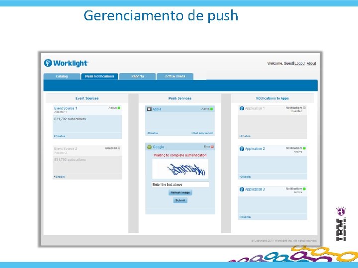 Gerenciamento de push 