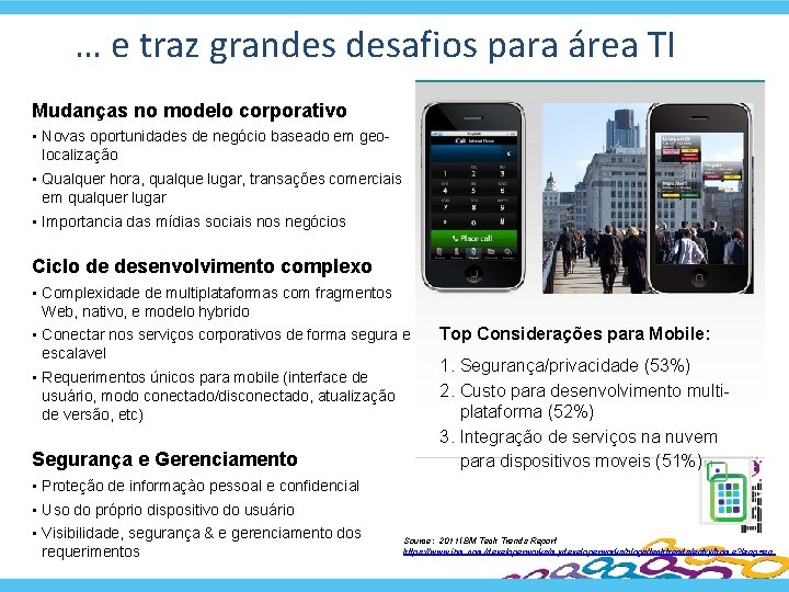 … e traz grandes desafios para área TI Mudanças no modelo corporativo • Novas