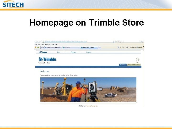 Homepage on Trimble Store 