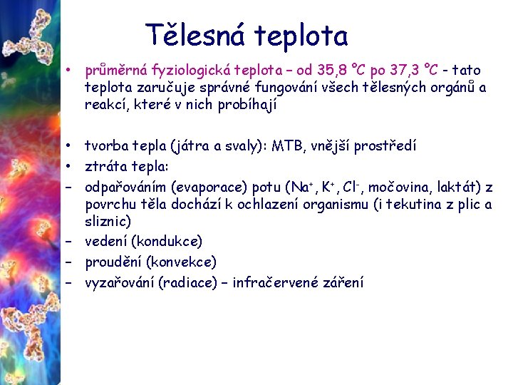 Tělesná teplota • průměrná fyziologická teplota – od 35, 8 °C po 37, 3