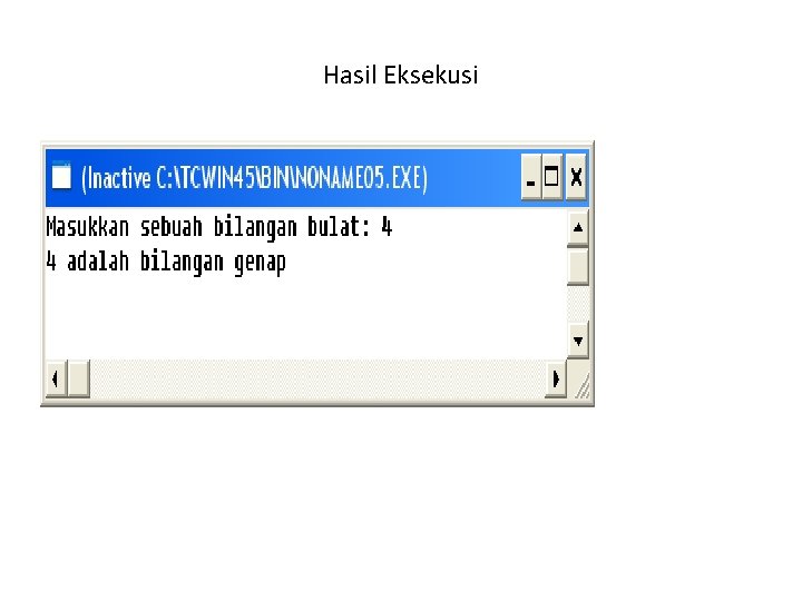 Hasil Eksekusi 
