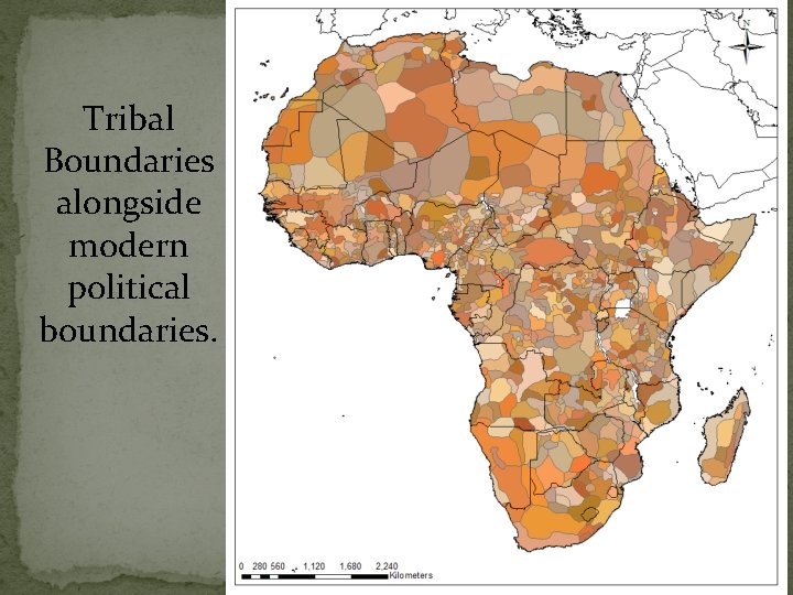 Tribal Boundaries alongside modern political boundaries. 