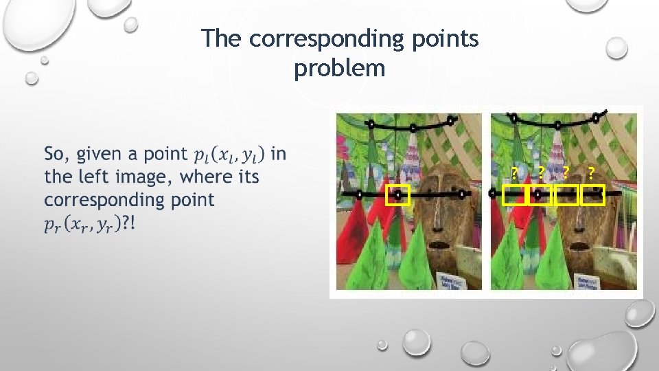 The corresponding points problem ? ? 