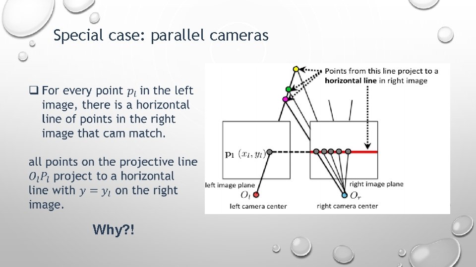 Special case: parallel cameras Why? ! 