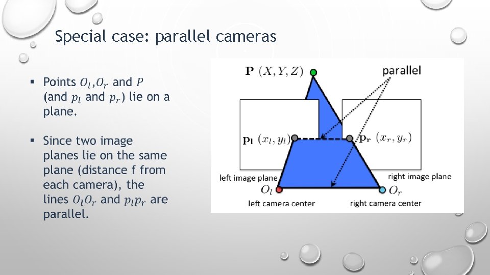 Special case: parallel cameras 