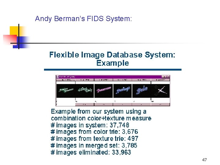 Andy Berman’s FIDS System: 47 