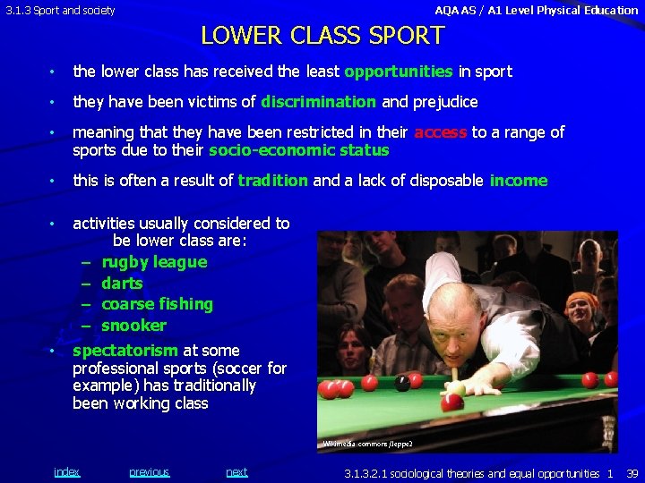 3. 1. 3 Sport and society AQA AS / A 1 Level Physical Education