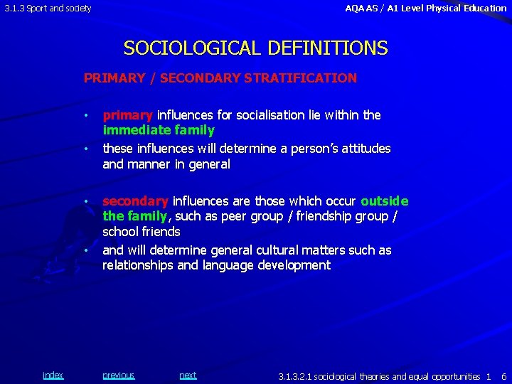 3. 1. 3 Sport and society AQA AS / A 1 Level Physical Education