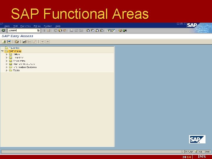 SAP Functional Areas © Farhan Mir 2014 IMS 