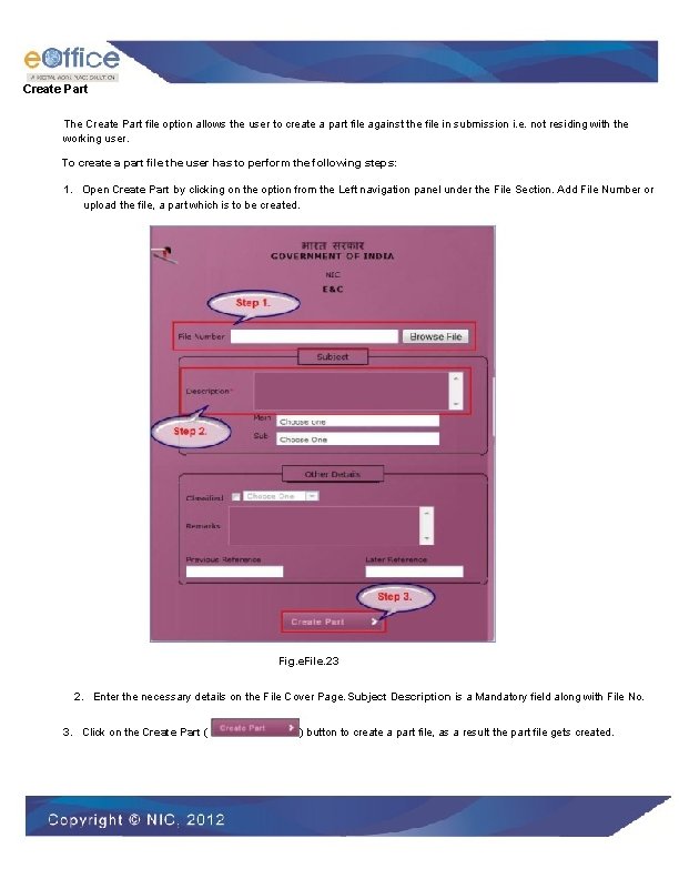 Create Part The Create Part file option allows the user to create a part