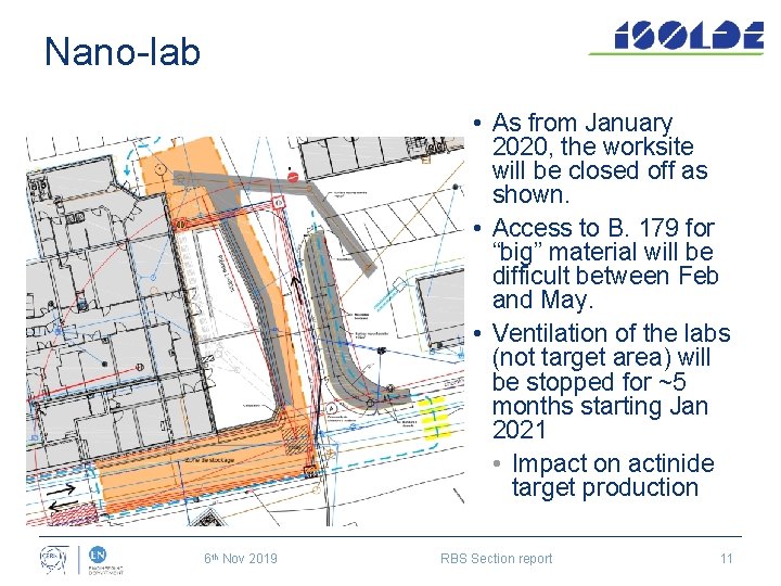 Nano-lab • As from January 2020, the worksite will be closed off as shown.