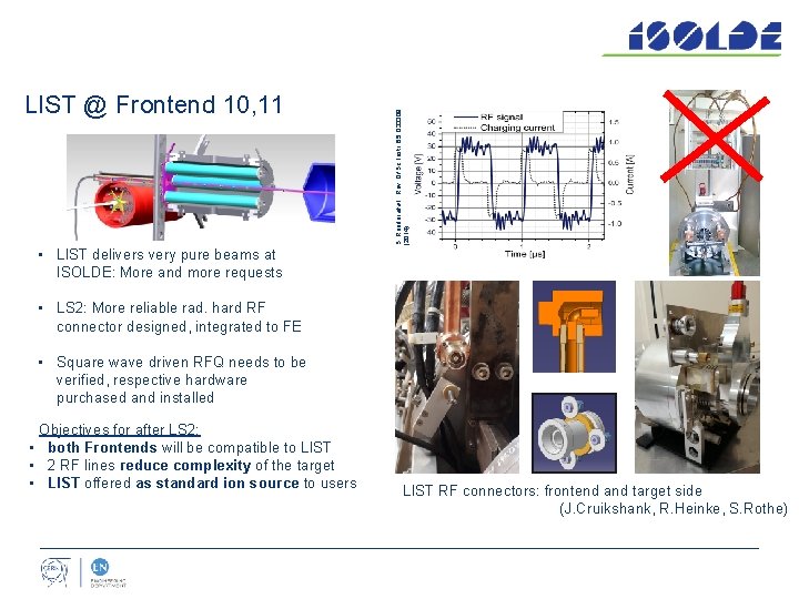 S. Raeder et al. , Rev. Of Sc. Instr. 85, 033309 (2014) LIST @