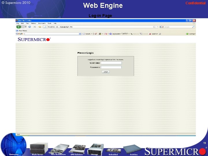 Web Engine Confidential Log-in Page 13 