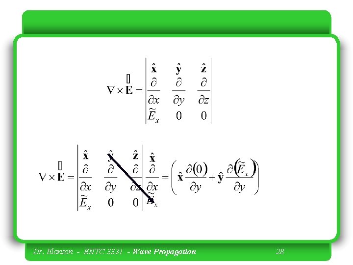 Dr. Blanton - ENTC 3331 - Wave Propagation 28 