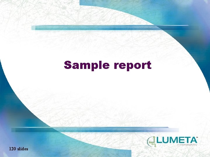 Sample report 120 slides 