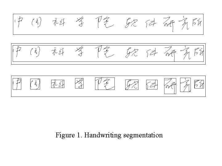 Figure 1. Handwriting segmentation 