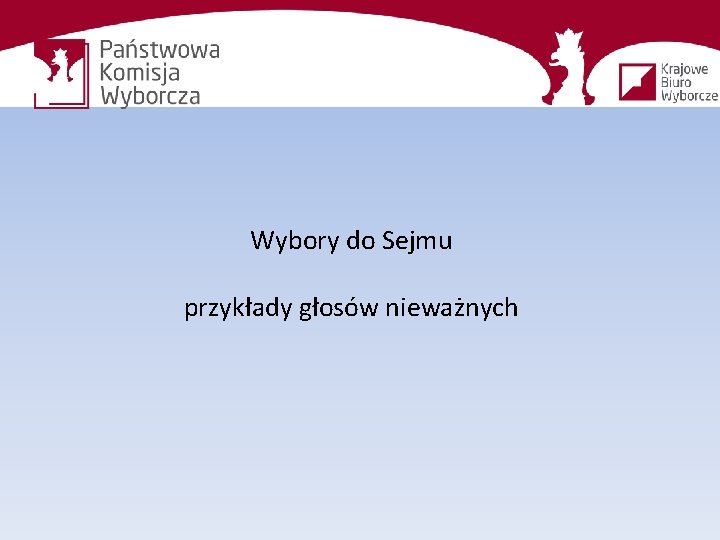 Wybory do Sejmu przykłady głosów nieważnych 