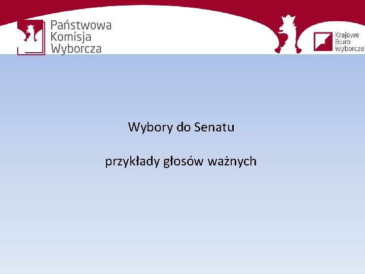 Wybory do Senatu przykłady głosów ważnych 