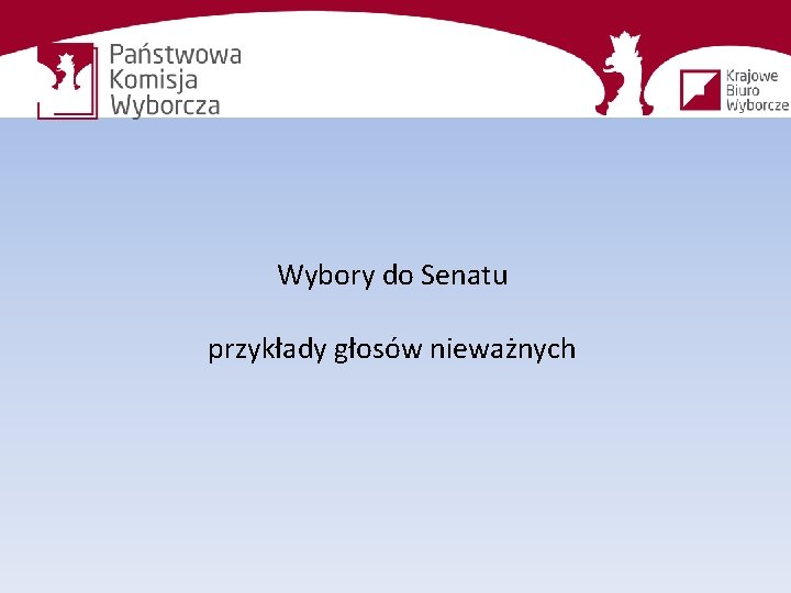 Wybory do Senatu przykłady głosów nieważnych 