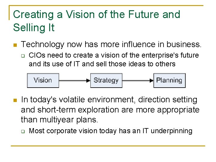 Creating a Vision of the Future and Selling It n Technology now has more