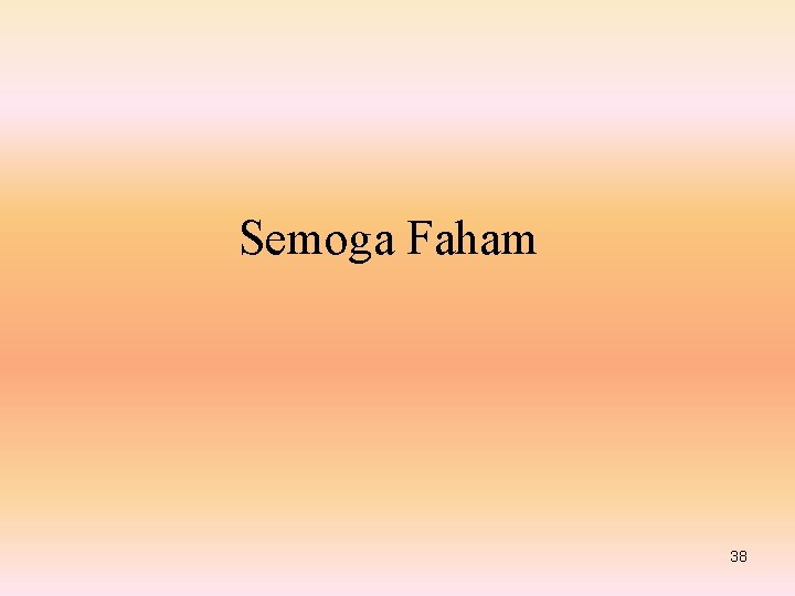 Semoga Faham 38 
