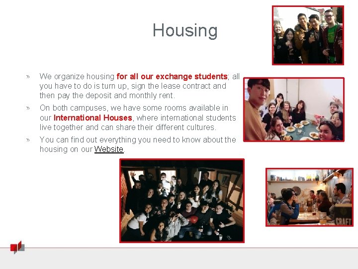 Housing » We organize housing for all our exchange students; all you have to