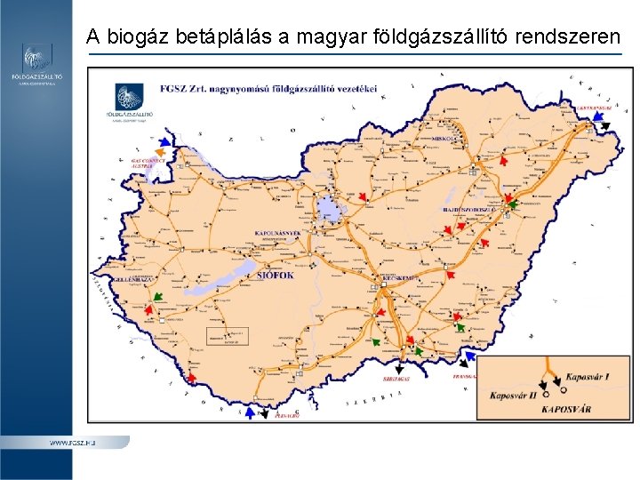 A biogáz betáplálás a magyar földgázszállító rendszeren 