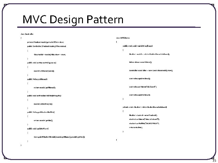 MVC Design Pattern 25 