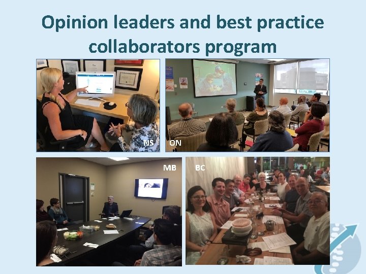 Opinion leaders and best practice collaborators program NS ON MB BC 