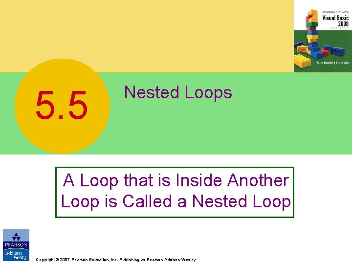 5. 5 Nested Loops A Loop that is Inside Another Loop is Called a