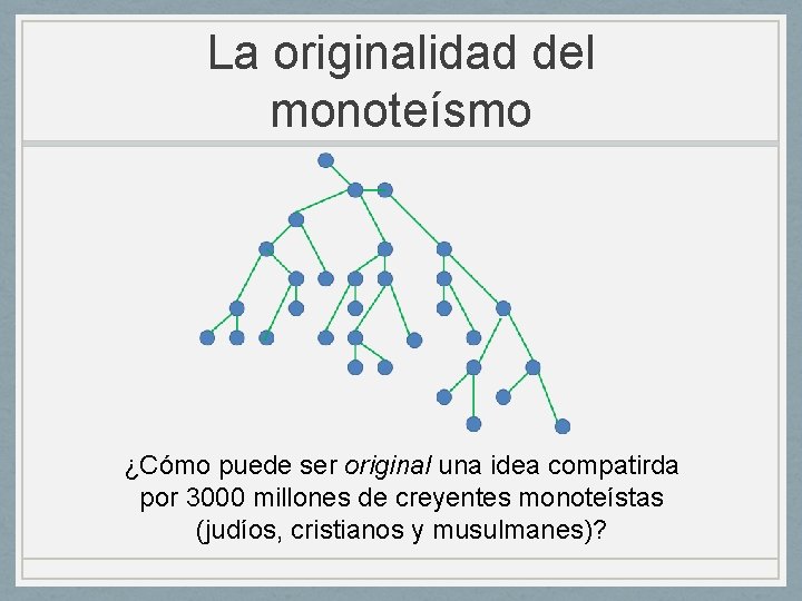 La originalidad del monoteísmo ¿Cómo puede ser original una idea compatirda por 3000 millones