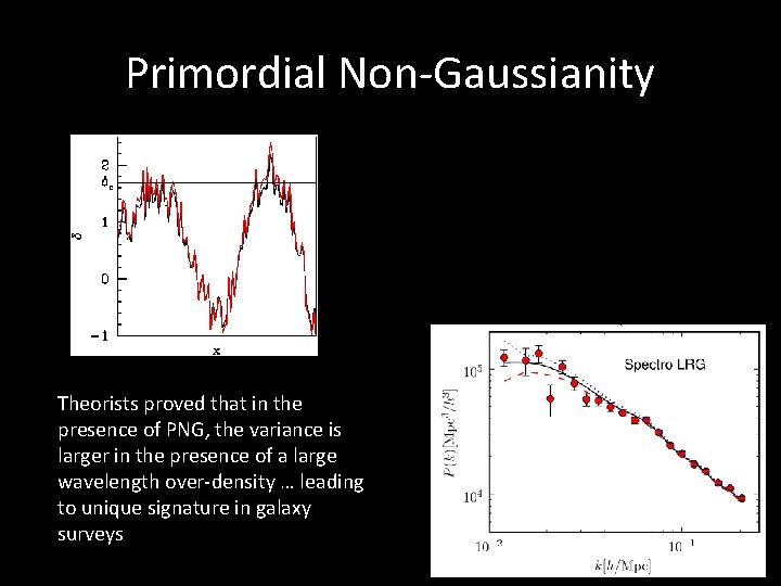 Primordial Non-Gaussianity Theorists proved that in the presence of PNG, the variance is larger