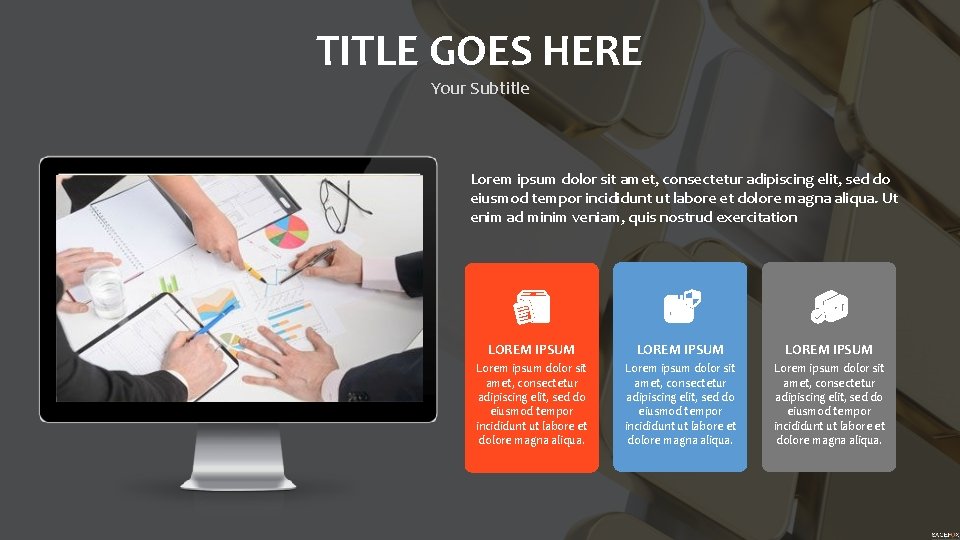 TITLE GOES HERE Your Subtitle Lorem ipsum dolor sit amet, consectetur adipiscing elit, sed
