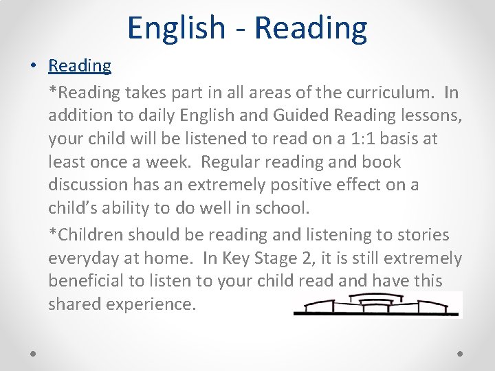 English - Reading • Reading *Reading takes part in all areas of the curriculum.