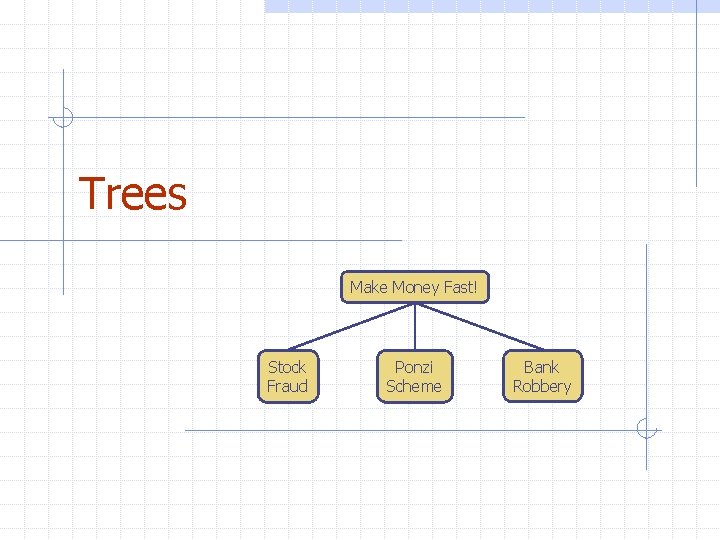 Trees Make Money Fast! Stock Fraud Ponzi Scheme Bank Robbery 