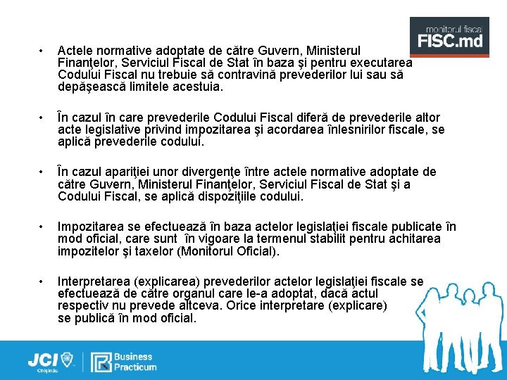  • Actele normative adoptate de către Guvern, Ministerul Finanţelor, Serviciul Fiscal de Stat