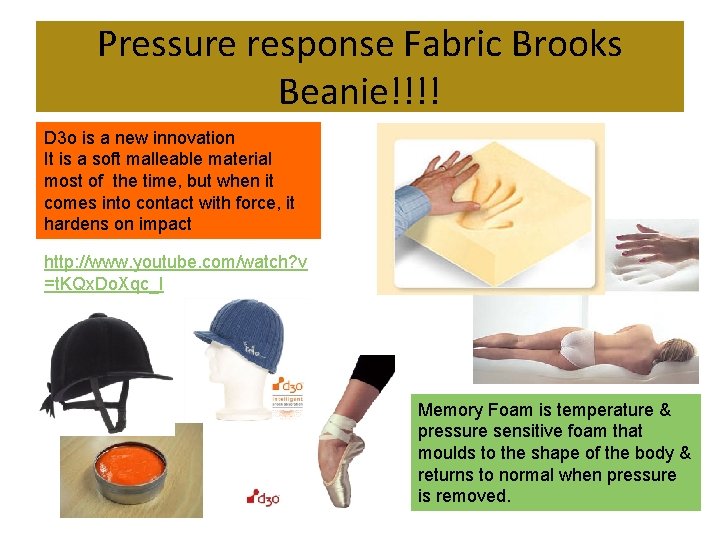 Pressure response Fabric Brooks Beanie!!!! D 3 o is a new innovation It is