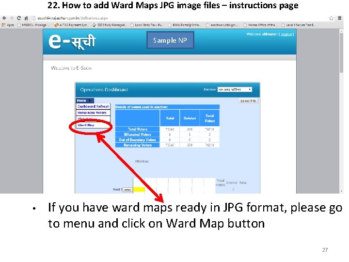 22. How to add Ward Maps JPG image files – instructions page Sample NP
