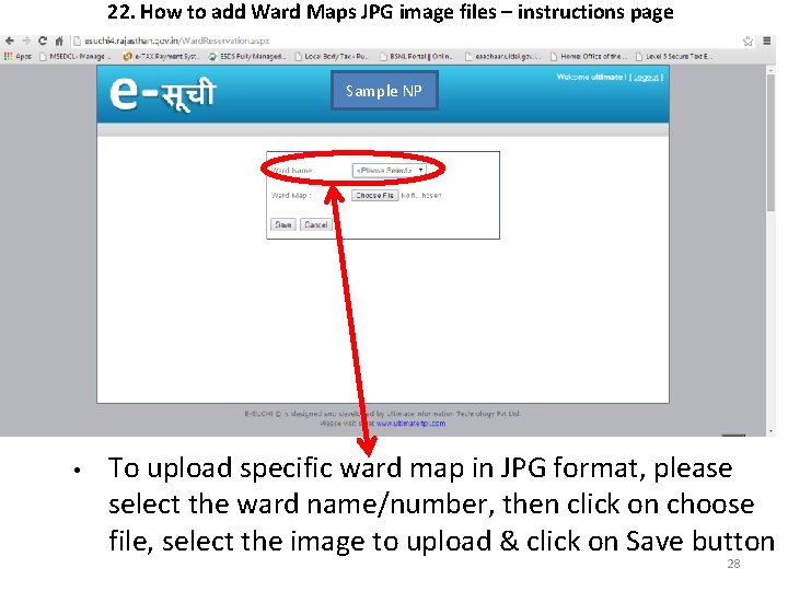 22. How to add Ward Maps JPG image files – instructions page Sample NP