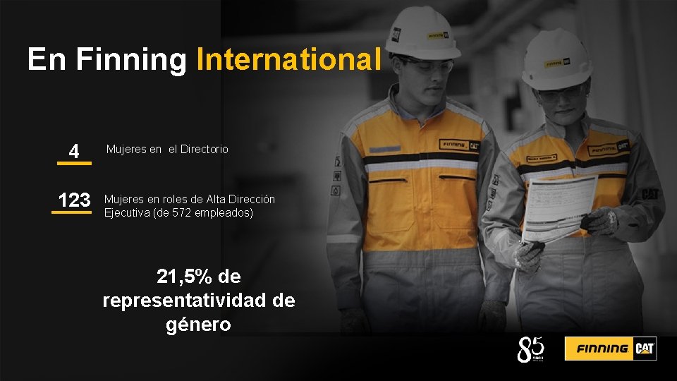 En Finning International 4 123 Mujeres en el Directorio Mujeres en roles de Alta