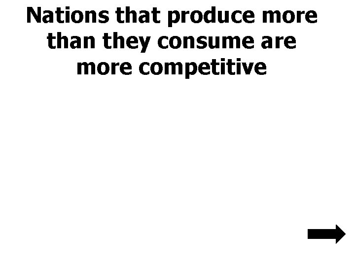 Nations that produce more than they consume are more competitive 