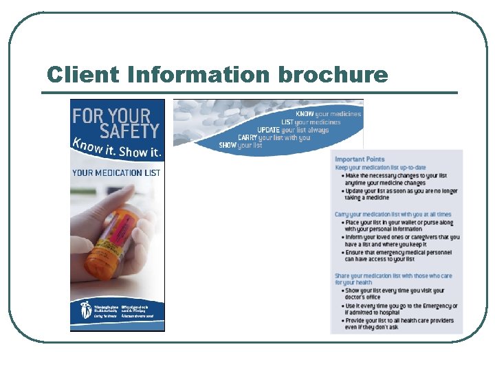 Client Information brochure 