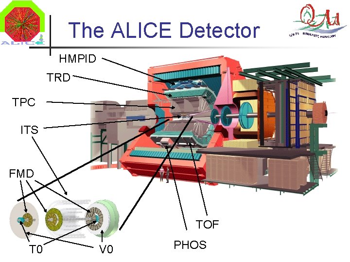 The ALICE Detector HMPID TRD TPC ITS FMD TOF T 0 V 0 PHOS