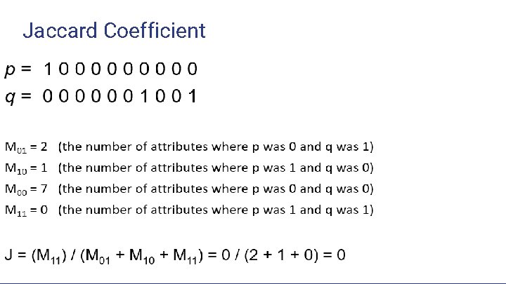 Jaccard Coefficient 