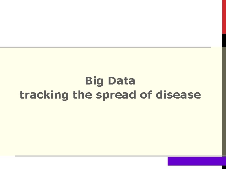 Big Data tracking the spread of disease 