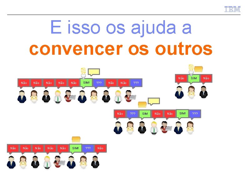 E isso os ajuda a convencer os outros Não Não Não SIM! ? ?