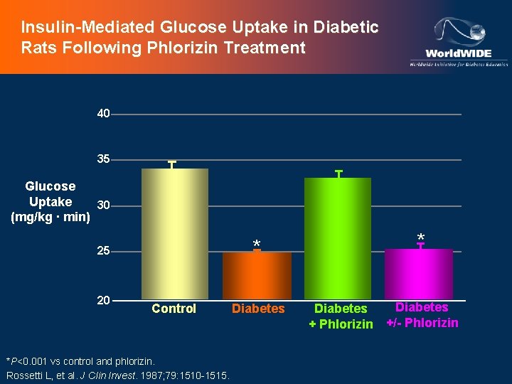 Insulin-Mediated Glucose Uptake in Diabetic Rats Following Phlorizin Treatment 40 35 Glucose Uptake 30
