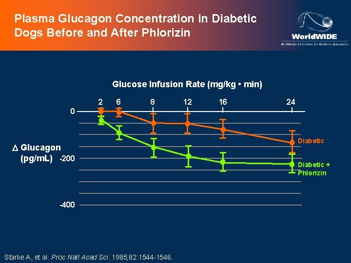 Plasma Glucagon Concentration in Diabetic Dogs Before and After Phlorizin Glucose Infusion Rate (mg/kg